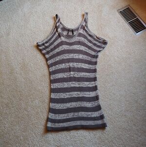 Guess striped long tunic sweater tank